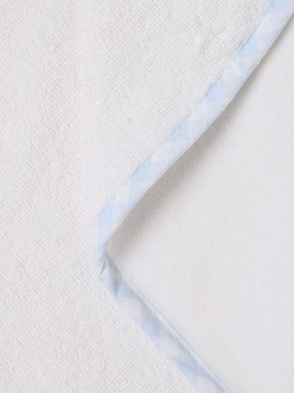 White and Blue Hooded Bath Towel image number 4